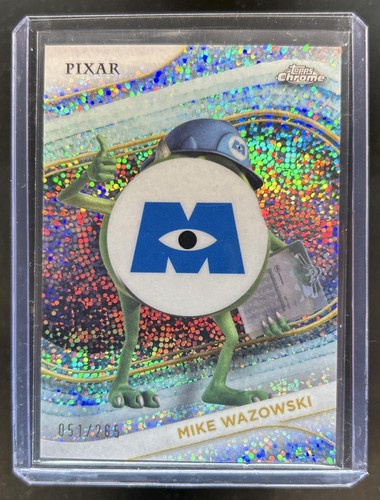 2025 Topps Chrome Disney Mike Wazowski Image Variation Speckle Refractor #/265