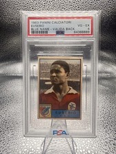 1963 Panini Calciatori EUSEBIO Blue Name Valida Back PSA 4 Black Panther 🔥