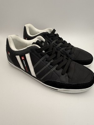 Alpine Swiss Stefan Black White Low Men's Sneakers Men s Size 8
