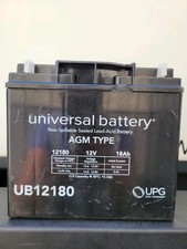 UPG UB12180 Universal Battery - 12V 18AH ,Sealed AGM Battery, Look In Pictures.