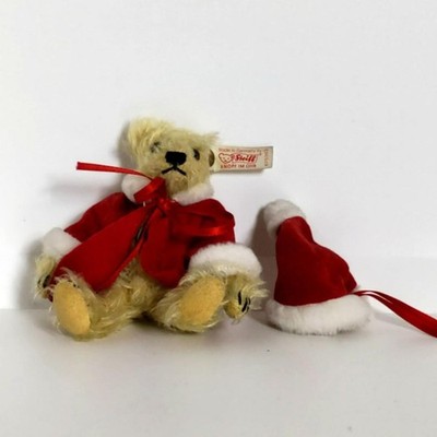 ぬいぐるみ Steiff Teddy Bear Little Santa 2013 Steiff Miniature Little Santa Teddy Bear Christmas | eBay
