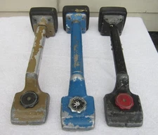 Lot of 3 Older Used KNEE KICKERS Carpet Stretchers CRAIN & 2 Unmarked ADJUSTABLE