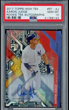 2017 Topps High Tek Aaron Judge RC Autograph #7/50 PSA 10 Vibrant Beauty! Pop 3