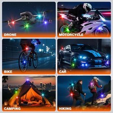 Wireless LED Strobe Lights with Remote Control, High Brightness 8 Colors, IP65