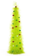 Christmas Tree 5ft Artificial with Light and Balls Ornaments Hairy Pop Up Pen...