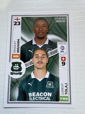 PANINI EFL 2025 - 26 STICKER  IBRAHIM / TOLAJ  PLYMOUTH ARGYLE #620