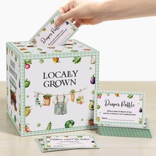51pcs Locally Grown Baby Shower Decorations Diaper Raffle Box with Tickets