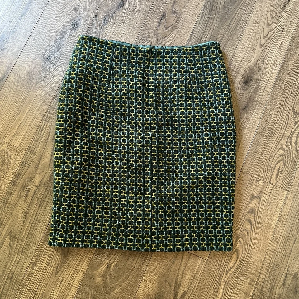 Винтажная юбка-карандаш Beth Bowley размер 6 твидовая шерстяная смесь - Изображение 2 из 4