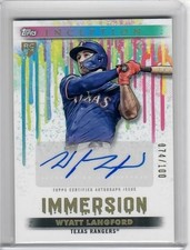 WYATT LANGFORD 2024 Topps Inception Immersion Auto RC 74/100 SP