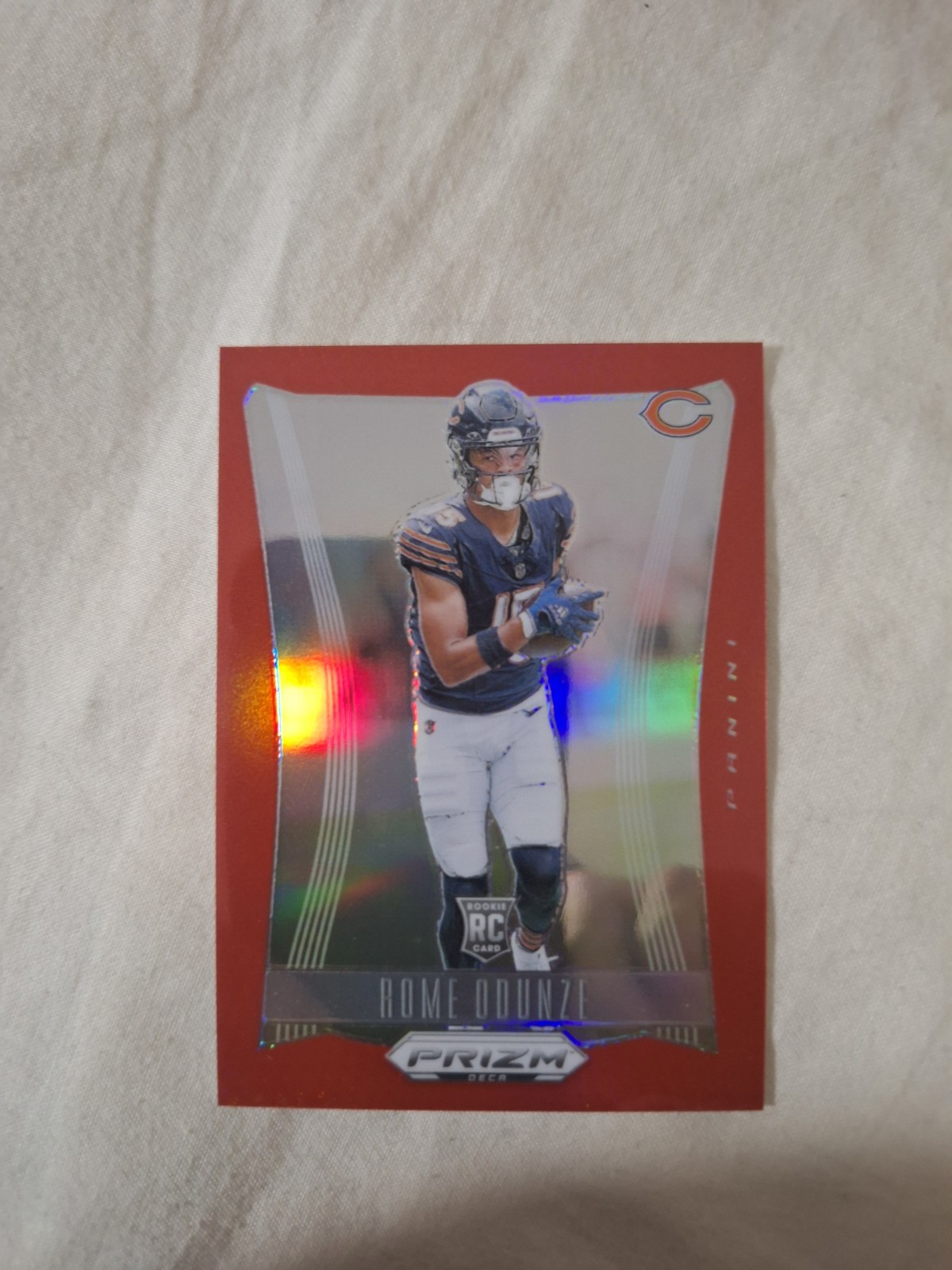 2024 Panini Prizm Deca Rome Odunze RC Red /199 - Chicago Bears