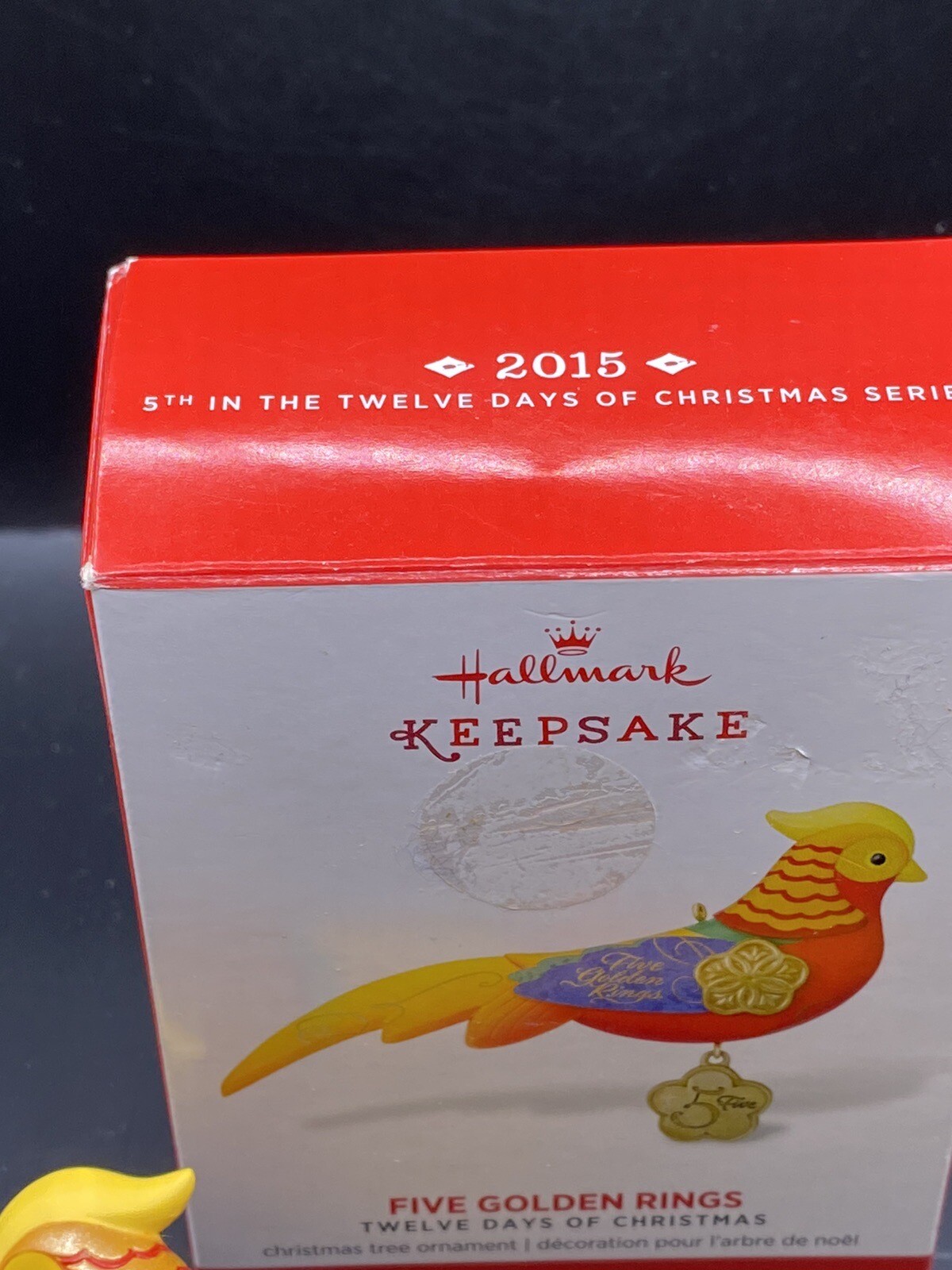 Hallmark 12 Days of Christmas Five Golden Rings Pheasant Ornament