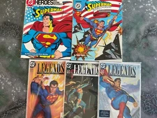 DC Heroes RPG SUPERMAN Sourcebook Lot Mayfair Games plus Legends of DC Universe