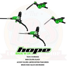 Hope Tech 4 V4 Downhill AM MTB Brakes Edizione Limitata Factory Racing Verde - Nuovo