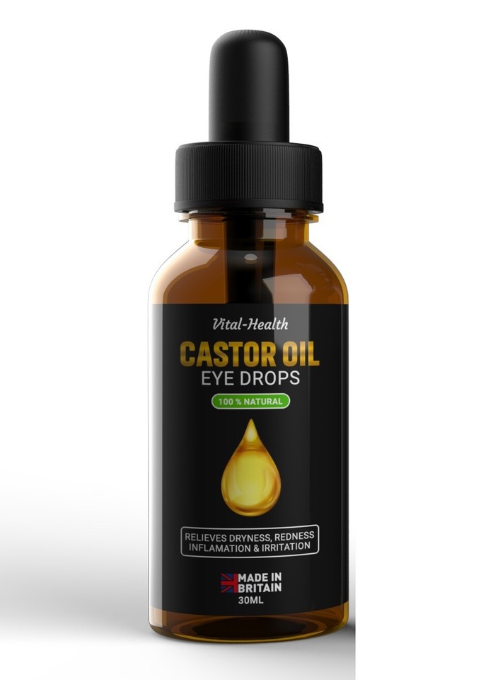 Castor Oil Eye Drops Organic 💗 LARGE 30ML💗Pharmaceutical Grade NOT