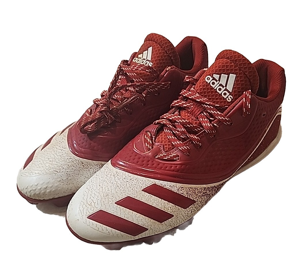 Adidas Icon V Mid Athletic Baseball Soccer Cleats Mens Red/ White US Size 
