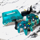 Nintendo 64 Clear Blue Console N64 Chose Original Controller Cables REGION FREE