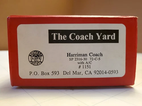 The Coach Yard Southern Pacific Harriman Coach SP 2316-30 72-C-5 - TCY #1151