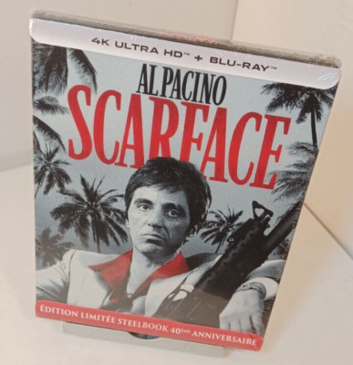 Scarface 4K 40th Anniversary Steelbook-EU IMPORT-NEW- Box Shipping with Tracking