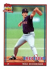 MINT-1991 Topps Mike Boddicker #303 RED SOX-40 YEARS OF BASEBALL