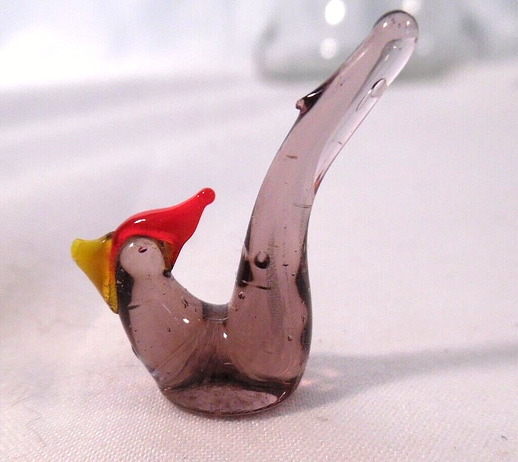 (4) Small Hand Blown Glass Animal Figurines Seal, (2) Dogs & Chicken eBay