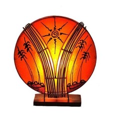 Deko-Leuchte Stimmungsleuchte Stehleuchte Tischleuchte Tischlampe Bali PALME Kl.