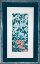 Original Judith Hall American Artist Etchings "Wild Flowers I" Signed Art Nouvea