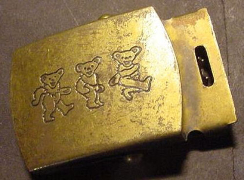 VINTAGE BRASS GRATEFUL DEAD BELT BUCKLE 