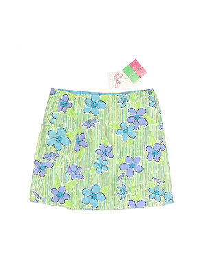 New Girl Lilly Pulitzer Reversible Wrap Tara Grass Skirt Monarch Butterfly Sz 12