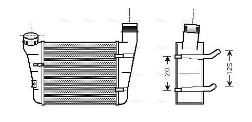 AIA4221 AVA Intercooler FIT AUDI A4 B6 (2001) A4 1.9 TDI
