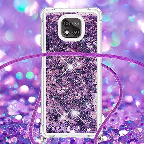 Moto G Power 2021 Sparkle Case with Screen Protector & Crossbody Strap Moto G Power 2021 Sparkle Case with Screen Protector & Crossbody Strap