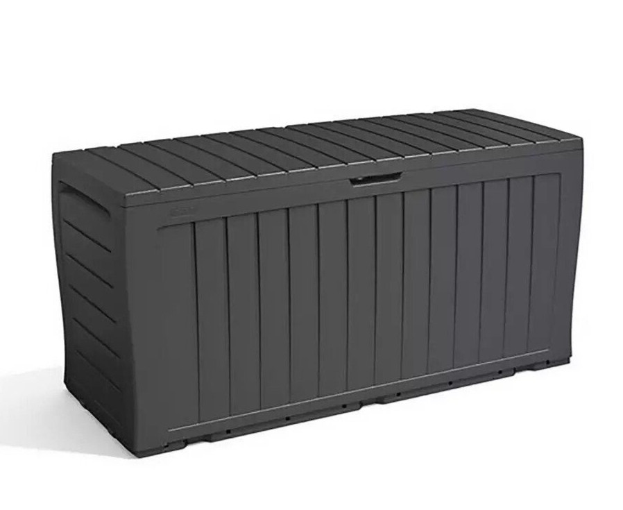 Keter Marvel Plus 270L Garden Outdoor Storage Box LOCKABLE Bin Store Shed Grey