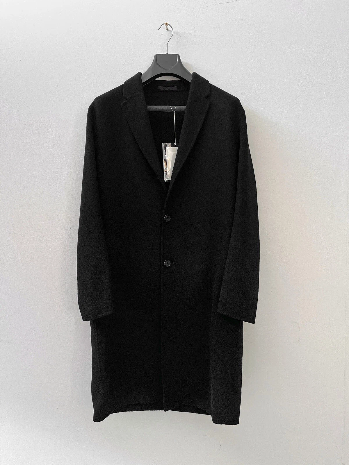 Cappotto Uomo Acne Studios Chad Misto Lana Cashmere Taglia 46 Nero
