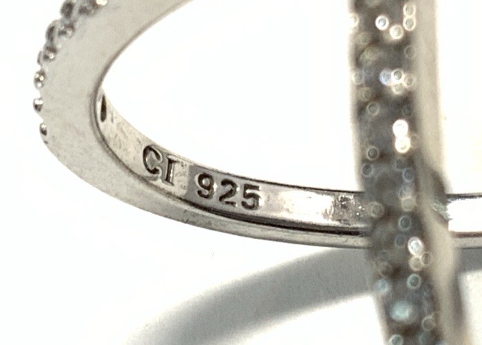CI Sterling Silver 925 CZ X Ring Size 5.5 IO42 | eBay
