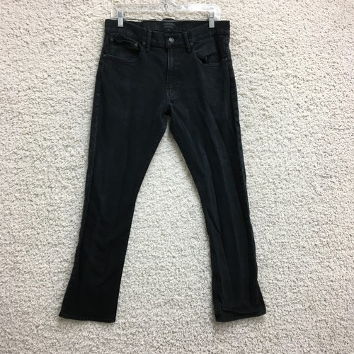 Polo Ralph Lauren Jeans 31x30 Men Black The Varick Slim Straight Denim Dark Wash