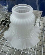 4.25" Frosted Tulip with Skirt 2.25" Fan Fitter Glass Shade Glassware NEW 81244
