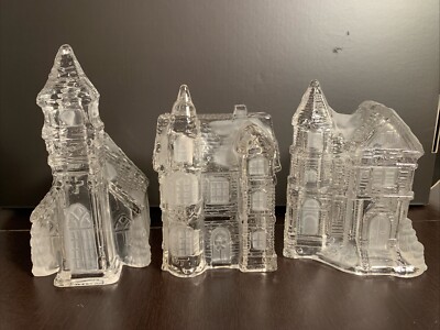 3 Vintage Clear Glass Tealight Candle Holders Underwriters Laboratory