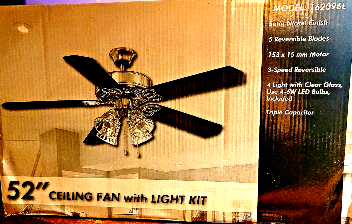 【5/5のみ価格】FANCL トイロシリーズ　5点セット 52 inch Ceiling fan w/lites Indoor Younggo 162096L Satin Nickel