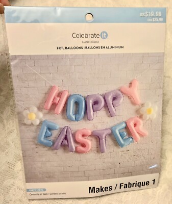 Celebrate It Hoppy Easter Foil Balloons 16 Inch Holiday Party Decor NEW