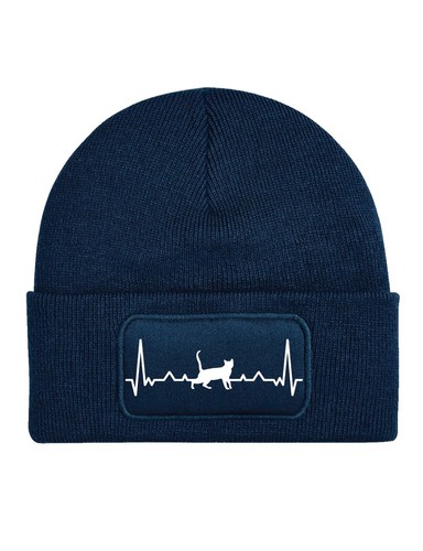 Kinder Unisex Beanie Mütze Heart Beat Katze Fun-Print Geschenk Jungen & Mädchen - Picture 16 of 25