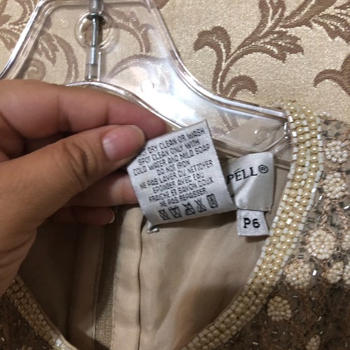 Adrianna Papell Vintage Ivory Beaded Sleeveless Top Size Petite 6 6P - Picture 4 of 5