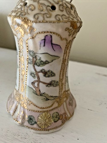 Nippon handbemalter Hutnadelhalter + 5 Art Deco Sammlerstück Hutnadeln SET OOAK ❤️tb - Bild 7 von 12