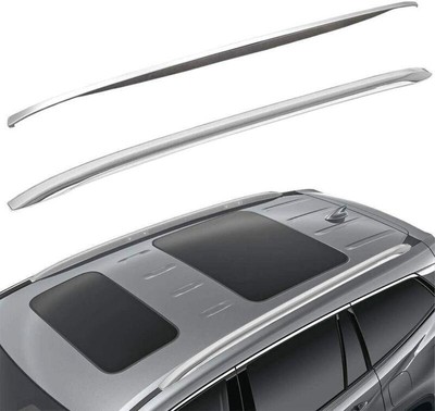 2 Stück Silber Dachschiene Racks Seitenschiene Stangen für Honda Pilot 2016-2021