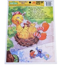 Sesame Street Vintage 1989 Big Bird Puzzle Good Condition Fun