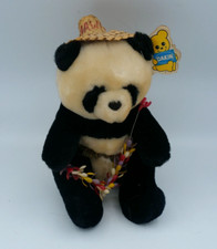 Vintage 1985 Dakin HAWAII 9 Inch Panda Bear Plush Stuffed Animal