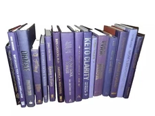 Lot of 6 Hardcover PURPLE Shades VIOLET Mix Books for Staging Prop Decor Modern