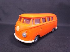 VINTAGE HUNGARY LEMEZ VOLKSWAGEN VW BUS MICROBUS PLASTIC FRICTION TOY CAR