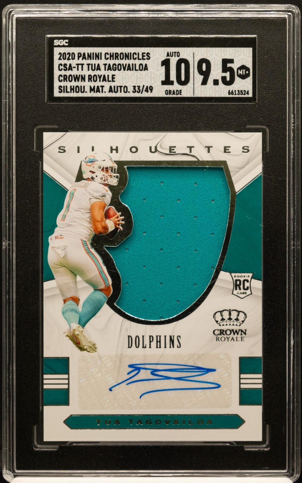 Tua Tagovailoa Panini Chronicles Crown Royale Silhouette Memorabilia Autographs #CSATT Base