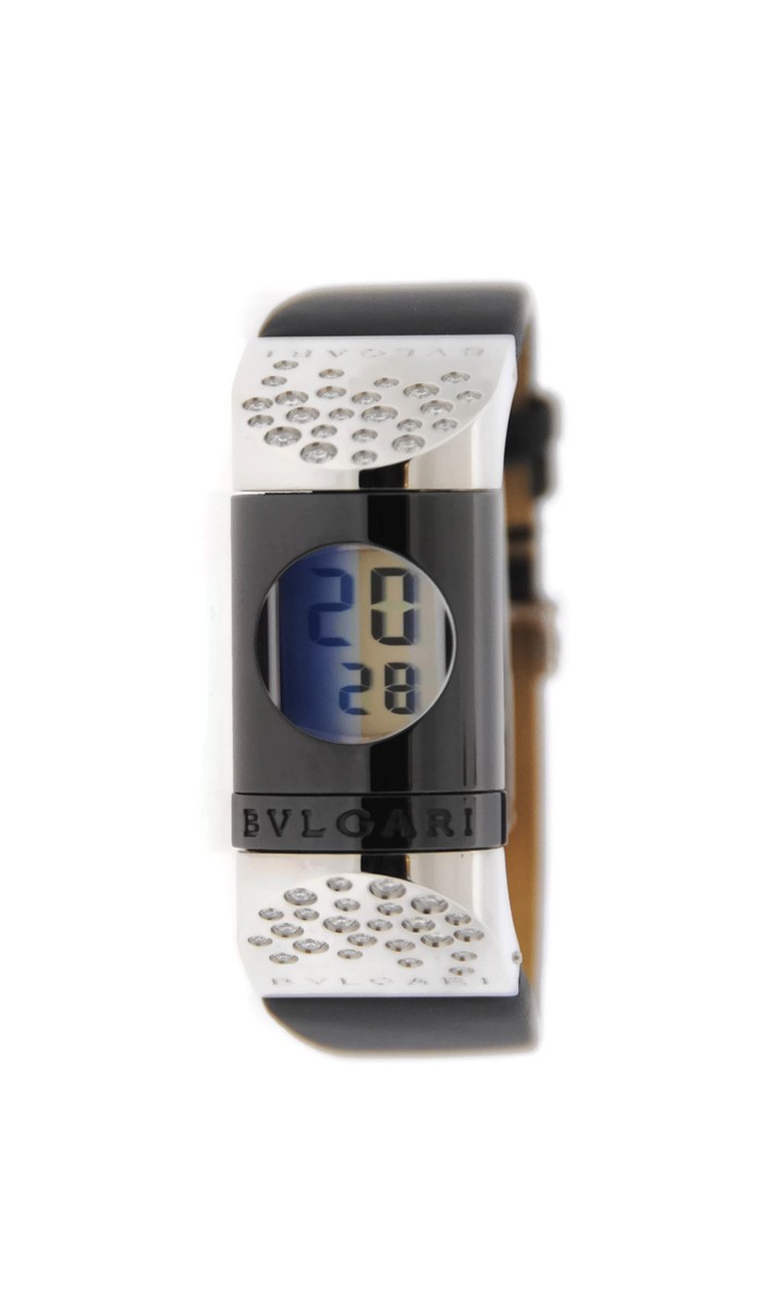 BVLGARI　ブルガリ　イプノ　IP20S Bvlgari Ipno Diamond Digital Stainless Steel Watch IP 20 S