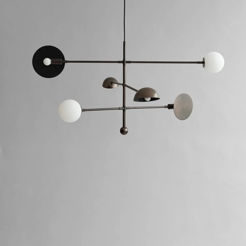 Sahn Chandelier - Bronze Inspired by 70s futuristic design and space age