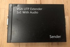 Video VGA UTP Extender 1x1 With Audio Extension Over CAT5 up to 300M Sender USED
